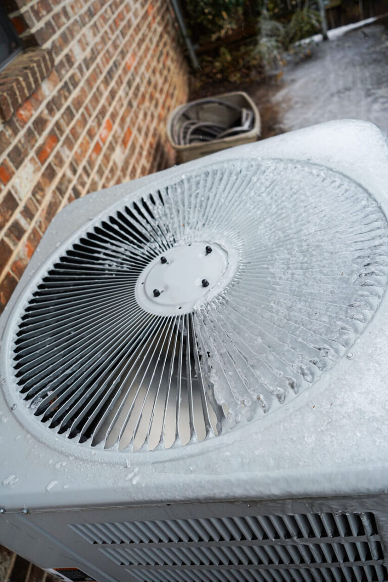 Photo: Frozen condenser in need of AC repair